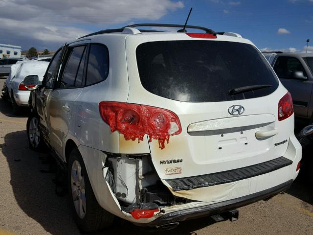 5NMSH13E79H332822 - 2009 HYUNDAI SANTA FE S WHITE photo 3