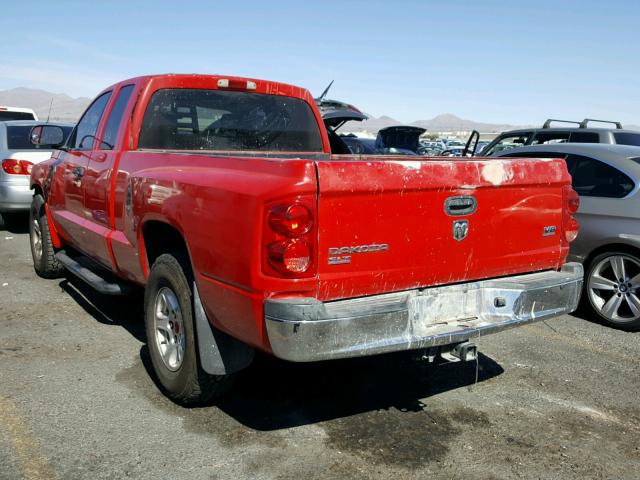 1D7HE42N46S503179 - 2006 DODGE DAKOTA SLT RED photo 3