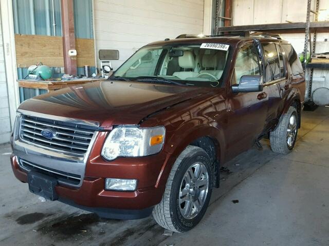 1FMEU7FE4AUA09991 - 2010 FORD EXPLORER L BURGUNDY photo 2