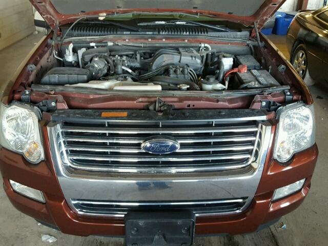 1FMEU7FE4AUA09991 - 2010 FORD EXPLORER L BURGUNDY photo 7