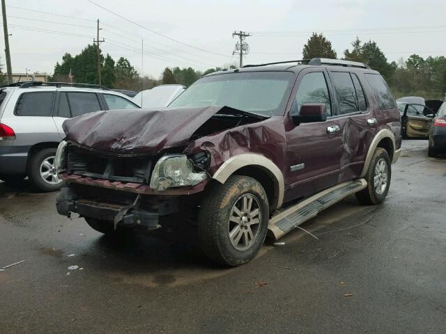 1FMEU64E97UB00633 - 2007 FORD EXPLORER E BURGUNDY photo 2