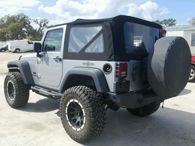 1C4AJWAG2DL639534 - 2013 JEEP WRANGLER S SILVER photo 3