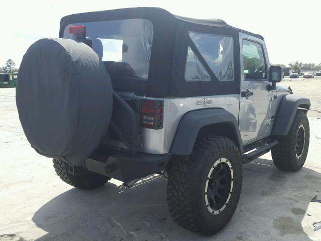 1C4AJWAG2DL639534 - 2013 JEEP WRANGLER S SILVER photo 4
