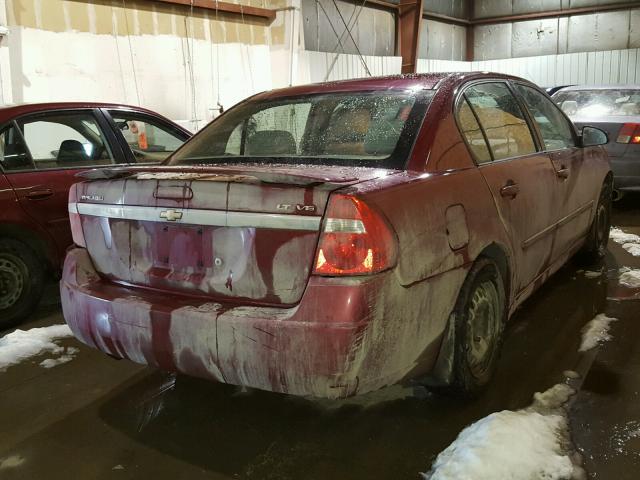 1G1ZT53896F144237 - 2006 CHEVROLET MALIBU LT MAROON photo 4