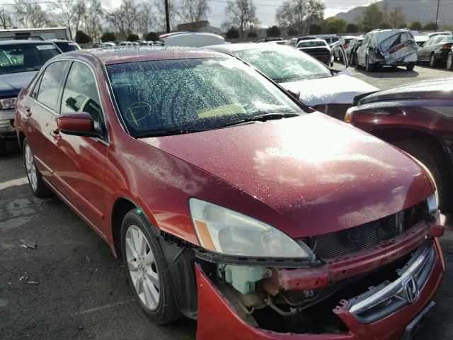 1HGCM66527A002961 - 2007 HONDA ACCORD EX RED photo 1