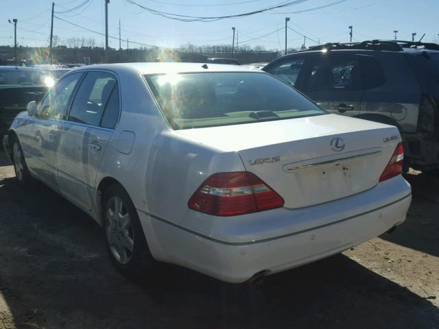 JTHBN36F540149077 - 2004 LEXUS LS 430 WHITE photo 3