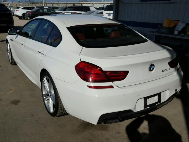 WBA6B2C55FGB99697 - 2015 BMW 650 I WHITE photo 3