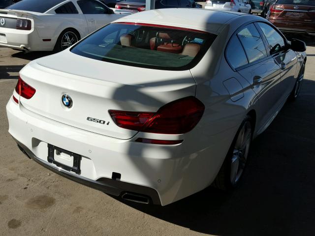 WBA6B2C55FGB99697 - 2015 BMW 650 I WHITE photo 4