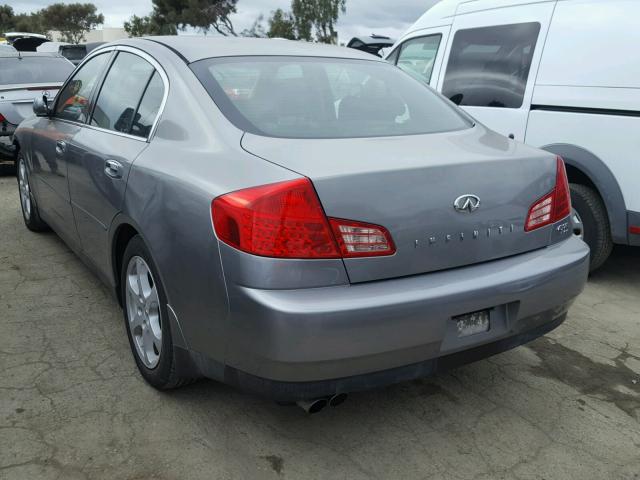 JNKCV51E34M604709 - 2004 INFINITI G35 GRAY photo 3