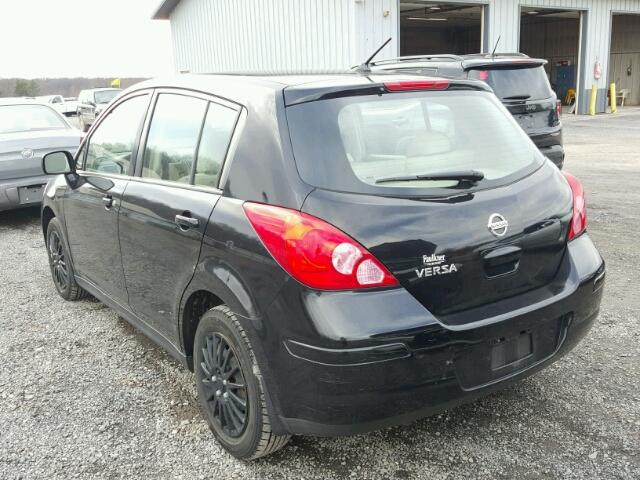 3N1BC13E58L351694 - 2008 NISSAN VERSA S BLACK photo 3