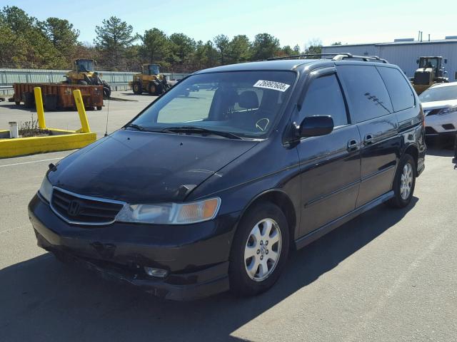 5FNRL18904B052419 - 2004 HONDA ODYSSEY EX BLACK photo 2