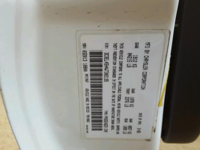 3C3EL45H4WT302135 - 1998 CHRYSLER SEBRING JX WHITE photo 10