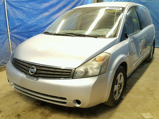 5N1BV28U78N108557 - 2008 NISSAN QUEST S SILVER photo 2