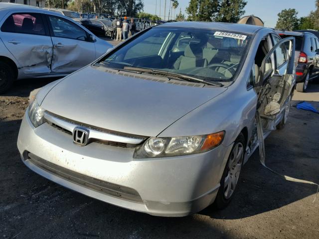 1HGFA16587L023861 - 2007 HONDA CIVIC LX SILVER photo 2