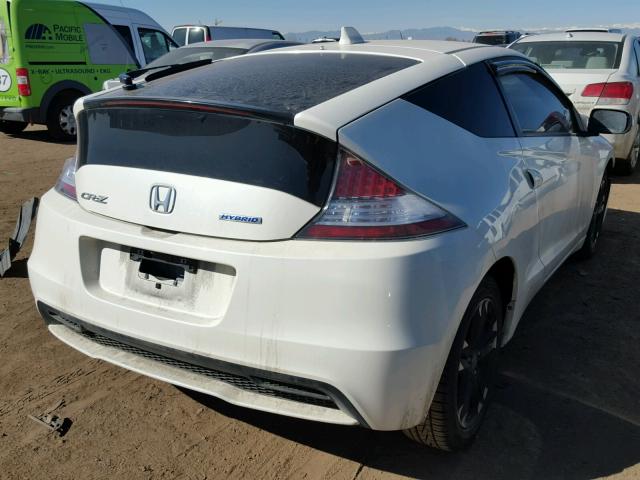 JHMZF1D65ES001309 - 2014 HONDA CR-Z EX WHITE photo 4