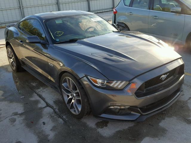 1FA6P8CF5F5366865 - 2015 FORD MUSTANG GT GRAY photo 1