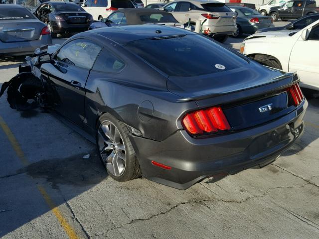 1FA6P8CF5F5366865 - 2015 FORD MUSTANG GT GRAY photo 3