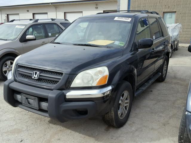 2HKYF18683H503122 - 2003 HONDA PILOT EXL BLACK photo 2