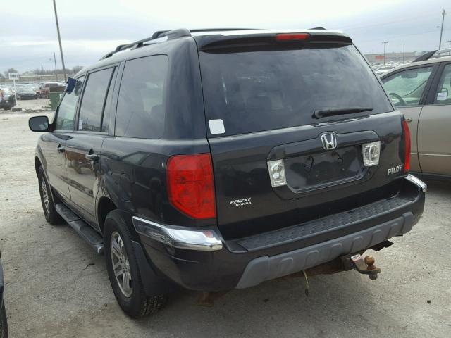 2HKYF18683H503122 - 2003 HONDA PILOT EXL BLACK photo 3