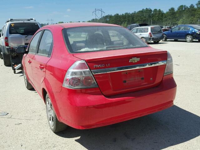 KL1TD5DE5AB089968 - 2010 CHEVROLET AVEO LS RED photo 3