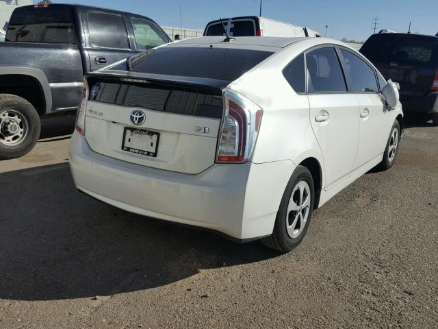 JTDKN3DU1D5636234 - 2013 TOYOTA PRIUS WHITE photo 4