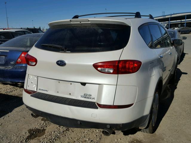 4S4WX86D574410502 - 2007 SUBARU B9 TRIBECA WHITE photo 4