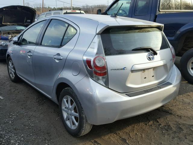 JTDKDTB30C1006210 - 2012 TOYOTA PRIUS C SILVER photo 3