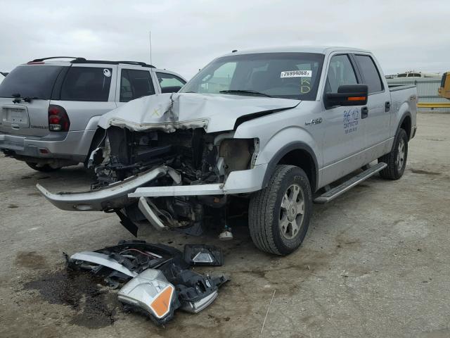 1FTFW1EV2AFA76448 - 2010 FORD F150 SUPER SILVER photo 2