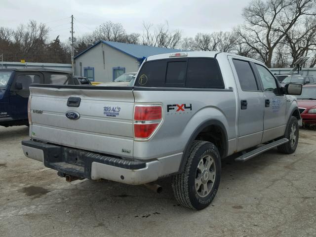 1FTFW1EV2AFA76448 - 2010 FORD F150 SUPER SILVER photo 4