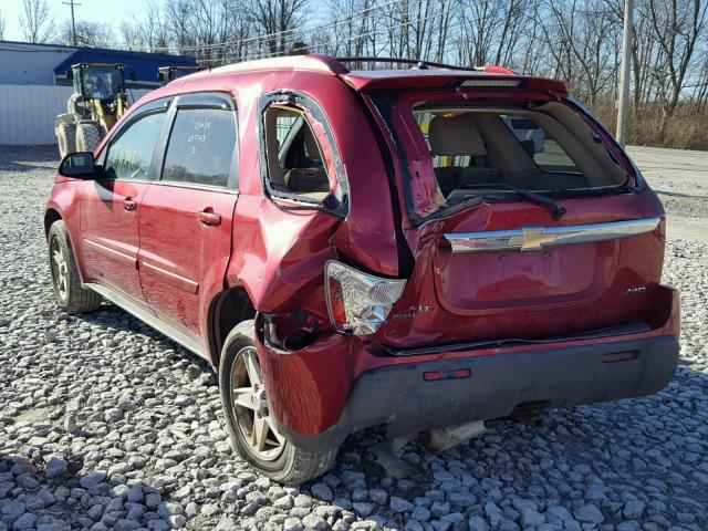 2CNDL73F756097743 - 2005 CHEVROLET EQUINOX LT RED photo 3