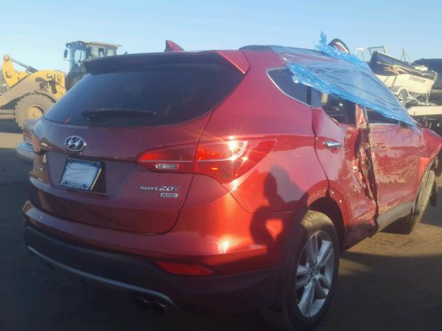 5XYZUDLA3DG097959 - 2013 HYUNDAI SANTA FE S RED photo 4