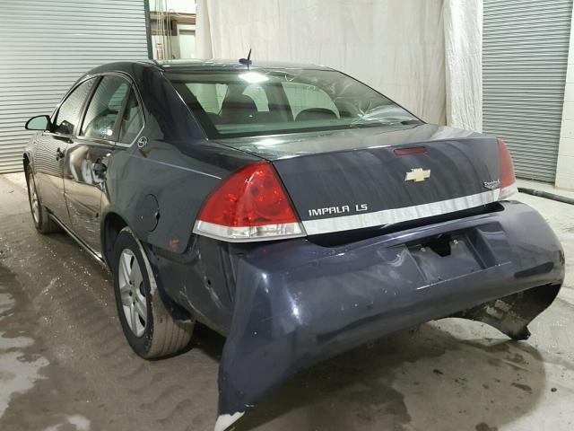 2G1WB58N981273495 - 2008 CHEVROLET IMPALA LS BLUE photo 3