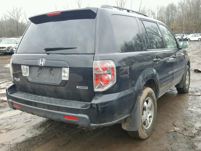 2HKYF18437H511598 - 2007 HONDA PILOT EX BLACK photo 4