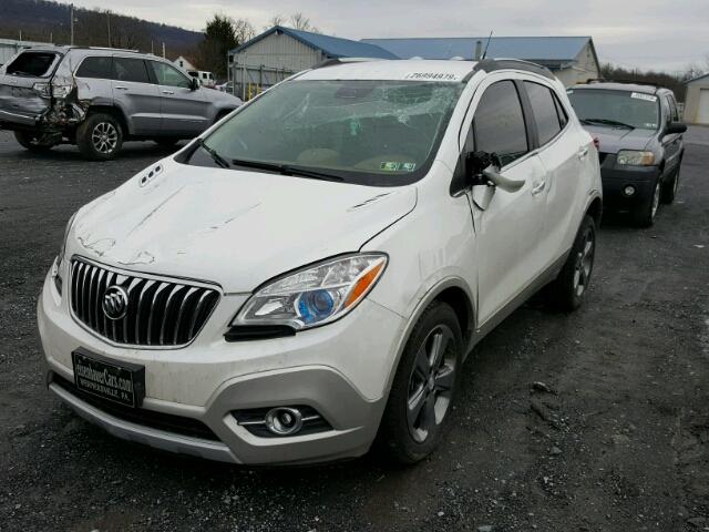 KL4CJGSB8EB654963 - 2014 BUICK ENCORE WHITE photo 2