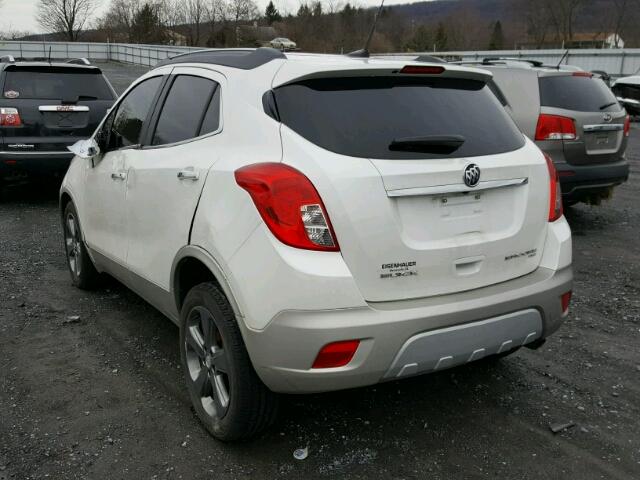 KL4CJGSB8EB654963 - 2014 BUICK ENCORE WHITE photo 3