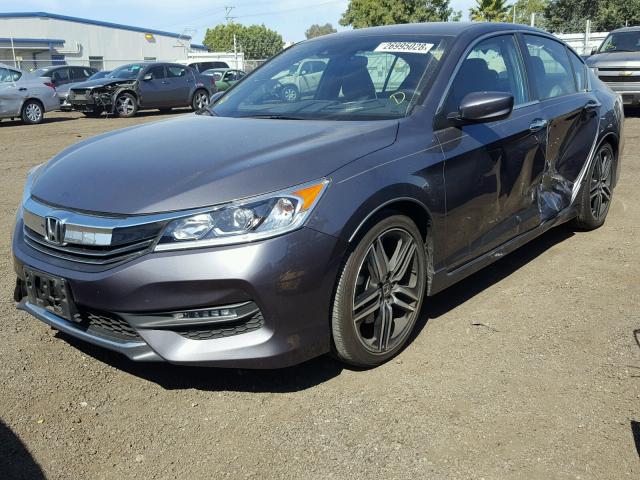 1HGCR2F63GA082600 - 2016 HONDA ACCORD SPO CHARCOAL photo 2