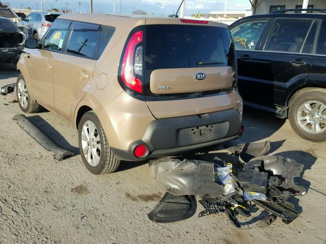 KNDJP3A50F7153795 - 2015 KIA SOUL + BROWN photo 3