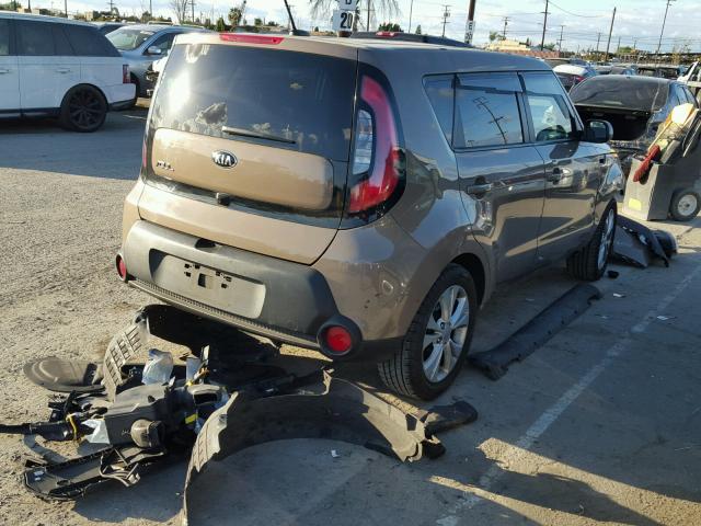 KNDJP3A50F7153795 - 2015 KIA SOUL + BROWN photo 4