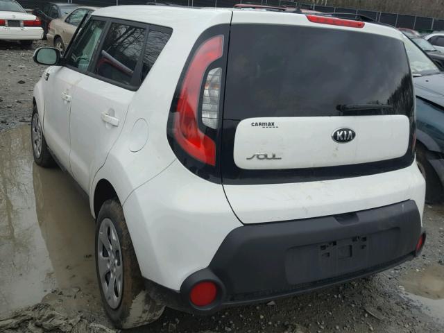 KNDJN2A22E7012649 - 2014 KIA SOUL WHITE photo 3