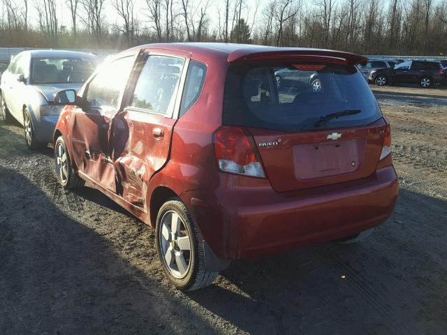 KL1TD666X8B270635 - 2008 CHEVROLET AVEO BASE RED photo 3