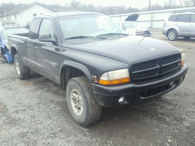 1B7GG22X2YS524637 - 2000 DODGE DAKOTA BLACK photo 1