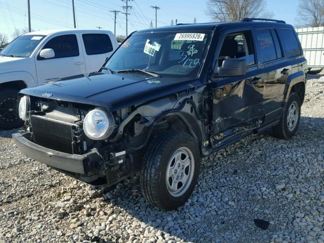 1C4NJRBB7HD104222 - 2017 JEEP PATRIOT SP BLACK photo 2