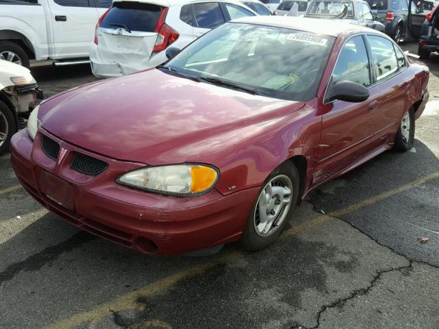 1G2NE52E55M242378 - 2005 PONTIAC GRAND AM S MAROON photo 2