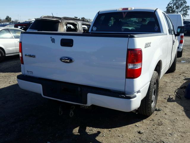 1FTRX12W67KB48758 - 2007 FORD F150 WHITE photo 4