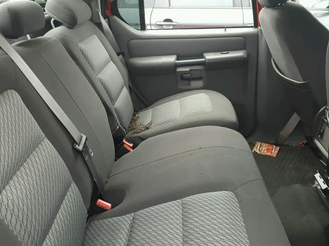 1FMZU67K45UA50451 - 2005 FORD EXPLORER S RED photo 6