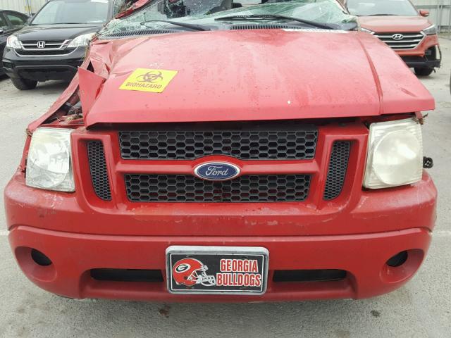 1FMZU67K45UA50451 - 2005 FORD EXPLORER S RED photo 7