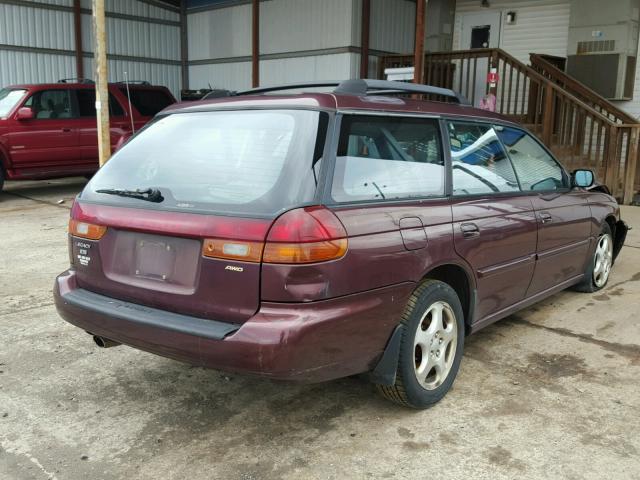 4S3BK4356X7305215 - 1999 SUBARU LEGACY L MAROON photo 4