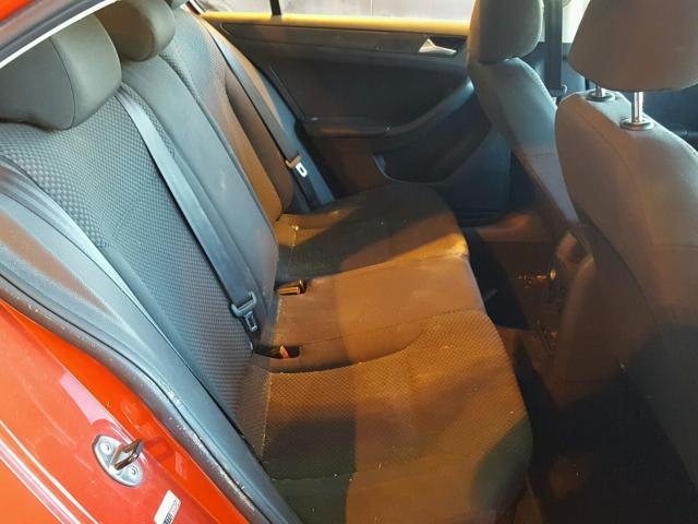 3VW1K7AJ9EM390628 - 2014 VOLKSWAGEN JETTA BASE წითელი ფოტო 6