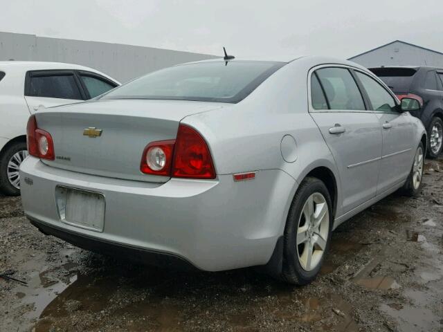 1G1ZB5EB4AF208446 - 2010 CHEVROLET MALIBU LS SILVER photo 4