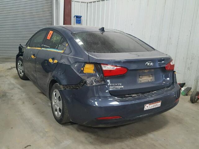 KNAFX4A63F5256254 - 2015 KIA FORTE LX GRAY photo 3